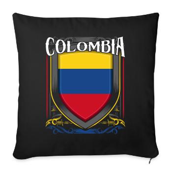 Colombie - Housse de coussin décorative 45 x 45 cm - noir - Devant