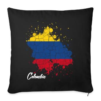 Colombie - Housse de coussin décorative 45 x 45 cm - noir - Devant