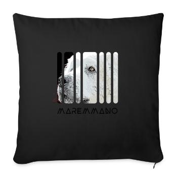 Pastore Maremmano Abruzzese Herd Protection HerdIng Dog - Sofa pillowcase 17,3'' x 17,3'' (45 x 45 cm) - black - Front