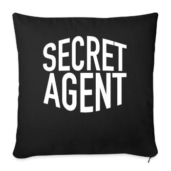 Secret agent spy detective crime fighter - Sofa pillowcase 17,3'' x 17,3'' (45 x 45 cm) - black - Front