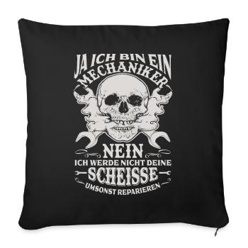 Yes i am a mechanic car profession saying - Sofa pillowcase 17,3'' x 17,3'' (45 x 45 cm) - black - Front
