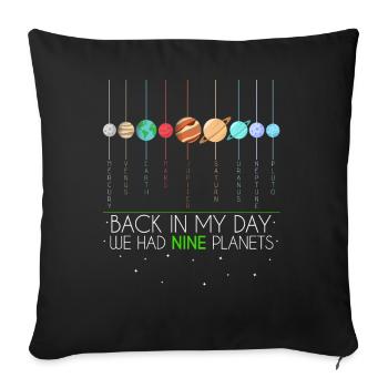 9 Planets Planets - Sofakissenbezug 45 x 45 cm - Schwarz - Vorne