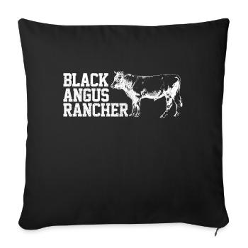 Angus Round Steak Steakhouse Grill - Housse de coussin décorative 45 x 45 cm - noir - Devant