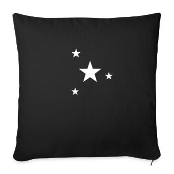 Étoiles Étoiles Étoile Étoile Cadeau Ciel étoilé - Housse de coussin décorative 45 x 45 cm - noir - Devant