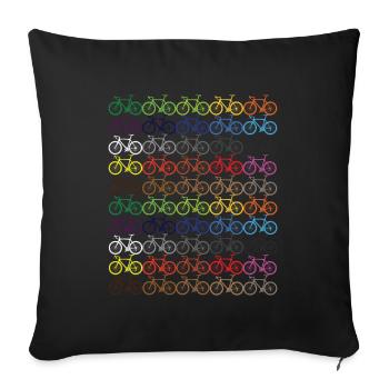 Bicycle Cycling Biking Road Bike Gift - Sofa pillowcase 17,3'' x 17,3'' (45 x 45 cm) - black - Front