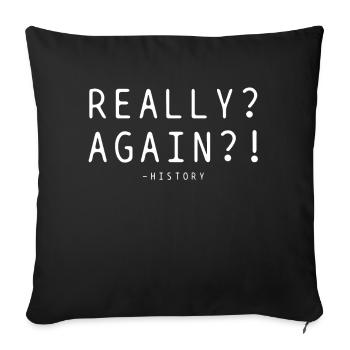 Geschichte Geschenkidee Lehrer - Sofakissenbezug 45 x 45 cm - Schwarz - Vorne