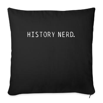 Professeur d'histoire t-shirt - Housse de coussin décorative 45 x 45 cm - noir - Devant