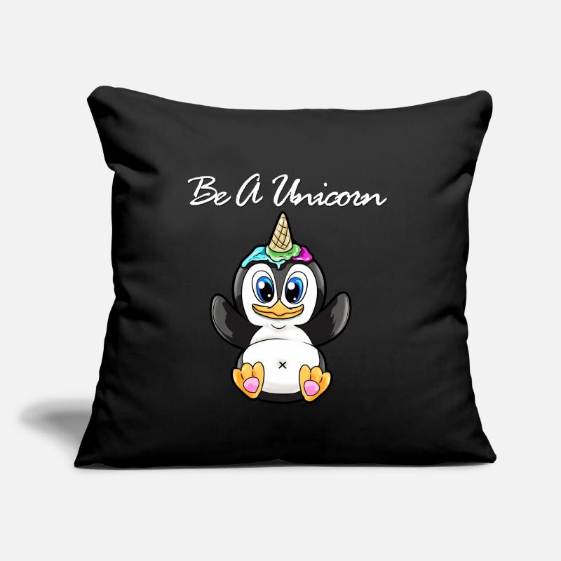 Be A Unicorn süßer Pinguin Einhorn Eis Geschenk Sofakissenbezug 45 x 45 cm