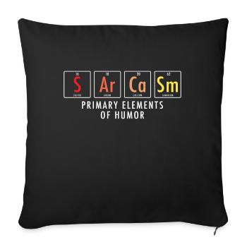 sarcasme - Housse de coussin décorative 45 x 45 cm - noir - Devant