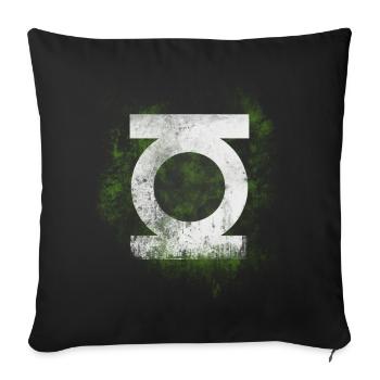 Vert - vert - Housse de coussin décorative 45 x 45 cm - noir - Devant