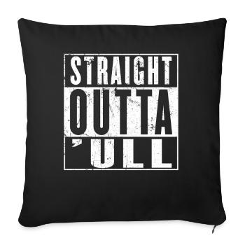 Straight Outta Hull ('ull) Funny Kingston Upon - Sofa pillowcase 17,3'' x 17,3'' (45 x 45 cm) - black - Front