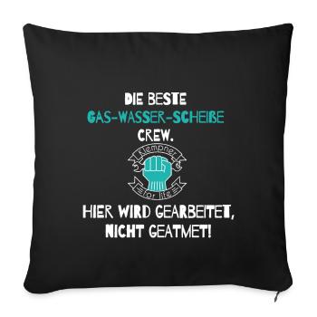 Ich arbeite hart, ich bin Klempner - Geschenk Idee - Sofakissenbezug 45 x 45 cm - Schwarz - Vorne