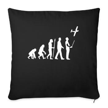Modellflug Evolution - Sofakissenbezug 45 x 45 cm - Schwarz - Vorne