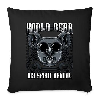 Cool Koala | Trendy Sonnenbrille Tier Geschenk - Sofakissenbezug 45 x 45 cm - Schwarz - Vorne