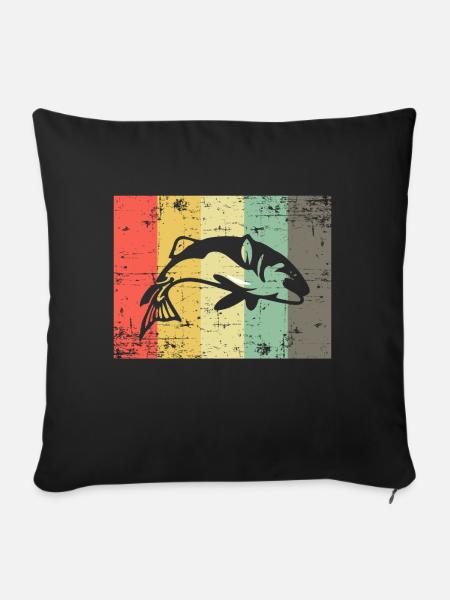 Angler Fisch - Sofakissenbezug 45 x 45 cm - Schwarz