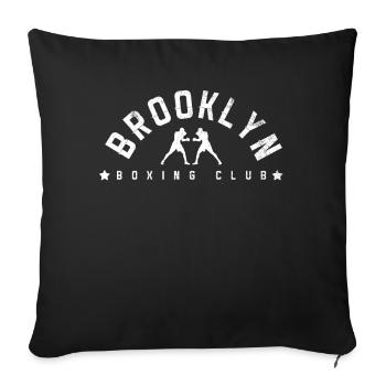 Brooklyn boxing - Sofa pillowcase 17,3'' x 17,3'' (45 x 45 cm) - black - Front