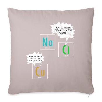 Chemistry joke - Sofa pillowcase 17,3'' x 17,3'' (45 x 45 cm) - light taupe - Front