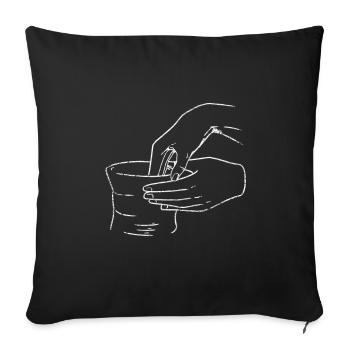 Töpferei Töpferin Geschenk - Sofakissenbezug 45 x 45 cm - Schwarz - Vorne