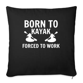 kayak - Housse de coussin décorative 45 x 45 cm - noir - Devant