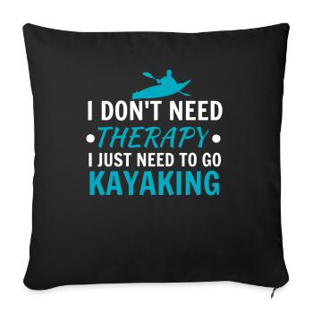 kayak - Housse de coussin décorative 45 x 45 cm - noir - Devant