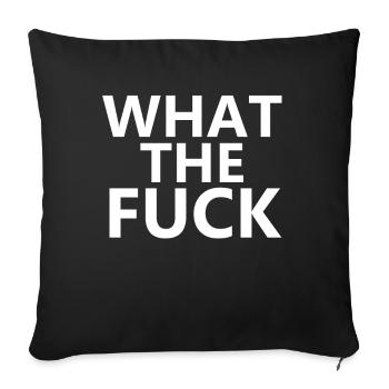 C'est quoi ce bordel - Housse de coussin décorative 45 x 45 cm - noir - Devant