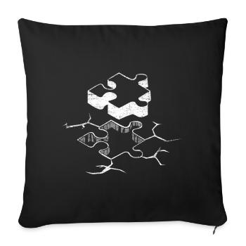 Stichsäge Puzzle Logik - Sofakissenbezug 45 x 45 cm - Schwarz - Vorne