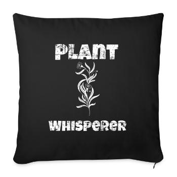 plante - Housse de coussin décorative 45 x 45 cm - noir - Devant