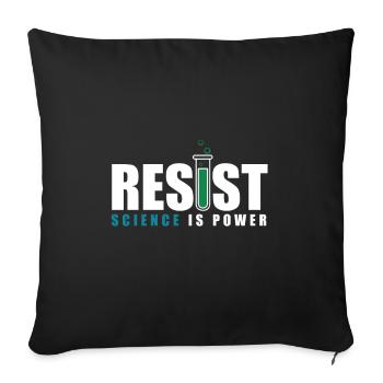 Science Gift Science - Sofa pillowcase 17,3'' x 17,3'' (45 x 45 cm) - black - Front