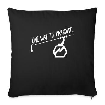 Remontée mécanique de snowboard - Housse de coussin décorative 45 x 45 cm - noir - Devant