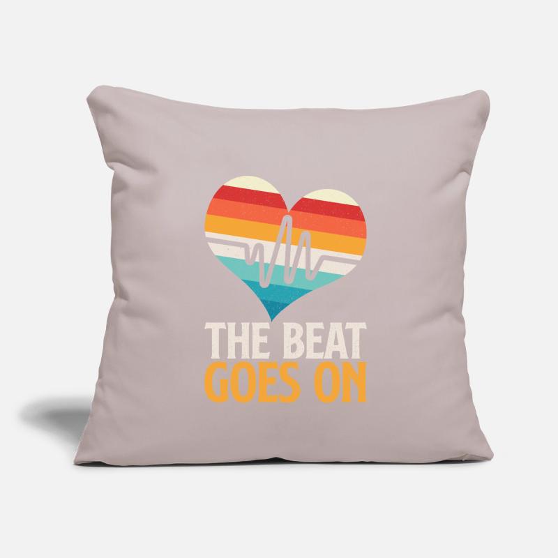 Le rythme continue Housse de coussin décorative 45 x 45 cm