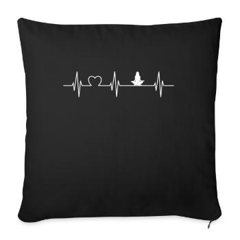 Yoga liebe om Herzschlag Leidenschaft Geschenk - Sofakissenbezug 45 x 45 cm - Schwarz - Vorne