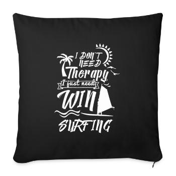 Windsurfing Windsurfing Surfer Gift Windsurfer - Sofa pillowcase 17,3'' x 17,3'' (45 x 45 cm) - black - Front