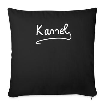 kassel - Sofa pillowcase 17,3'' x 17,3'' (45 x 45 cm) - black - Front