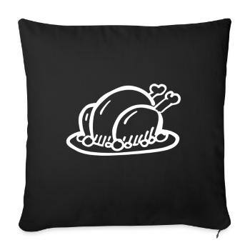 Food roast cooking chicken gift family - Sofa pillowcase 17,3'' x 17,3'' (45 x 45 cm) - black - Front