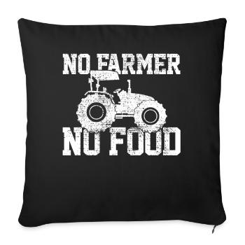 Farmer farmer farmer - Sofa pillowcase 17,3'' x 17,3'' (45 x 45 cm) - black - Front