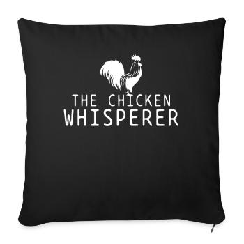 Volaille fermier - Housse de coussin décorative 45 x 45 cm - noir - Devant