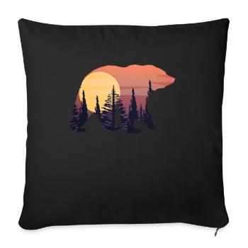porter - Housse de coussin décorative 45 x 45 cm - noir - Devant