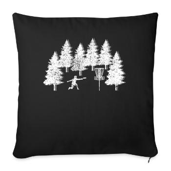 DISK GOLF TREE - Sofa pillowcase 17,3'' x 17,3'' (45 x 45 cm) - black - Front