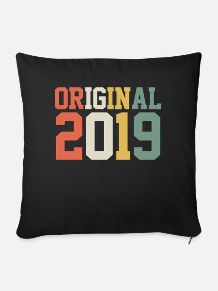 Original 2019 2019 2019 - Sofakissenbezug 45 x 45 cm - Schwarz