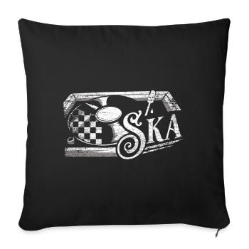Cadeau de reggae ska - Housse de coussin décorative 45 x 45 cm - noir - Devant