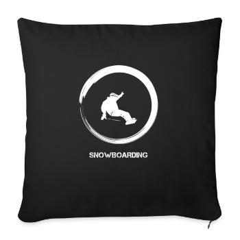 Snowboard Snowboarding Snowboarder Board Boarding - Sofa pillowcase 17,3'' x 17,3'' (45 x 45 cm) - black - Front