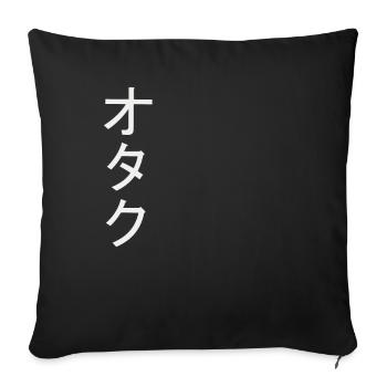 Otaku - Japanese - White - Sofa pillowcase 17,3'' x 17,3'' (45 x 45 cm) - black - Front