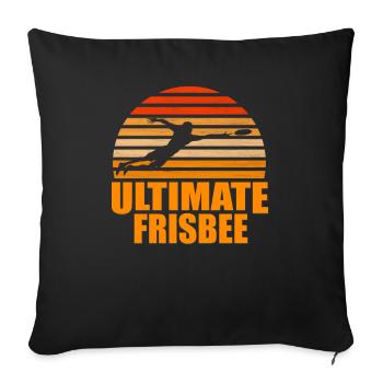 Retro Ultimate Frisbee - Sofa pillowcase 17,3'' x 17,3'' (45 x 45 cm) - black - Front