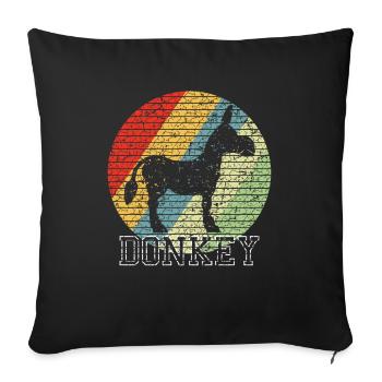 ass - Sofa pillowcase 17,3'' x 17,3'' (45 x 45 cm) - black - Front