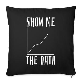 Data Science Mathematics - Sofa pillowcase 17,3'' x 17,3'' (45 x 45 cm) - black - Front