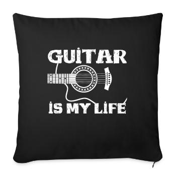 Gitarren - Sofakissenbezug 45 x 45 cm - Schwarz - Vorne