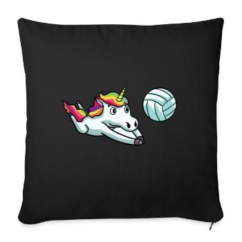 Unicorn volleyball volleyball player gift - Sofa pillowcase 17,3'' x 17,3'' (45 x 45 cm) - black - Front