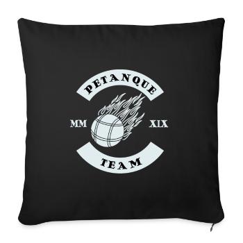 Petanque Team - Sofa pillowcase 17,3'' x 17,3'' (45 x 45 cm) - black - Front