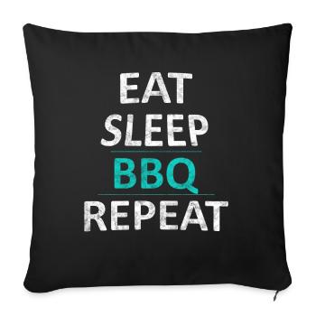 BBQ - Sofa pillowcase 17,3'' x 17,3'' (45 x 45 cm) - black - Front