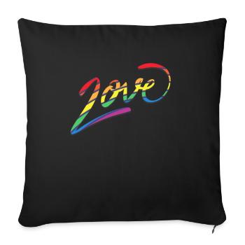 Liebe Gleichgeschlechtlich Schwul Lesbisch Pride - Sofakissenbezug 45 x 45 cm - Schwarz - Vorne